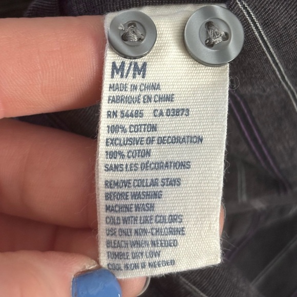 American Eagle Outfitters Men's Black and Gray Striped Shirt - Picture 4 of 7